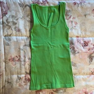Lime Green Ribbed Tank
